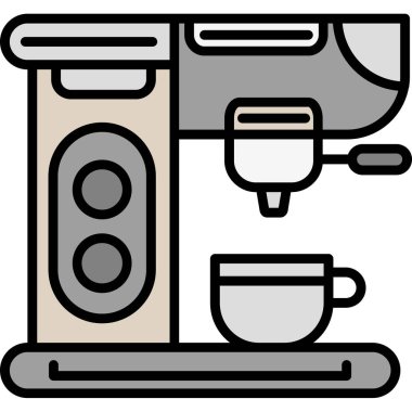 kahve fincanı simgesi, vektör illüstrasyonu