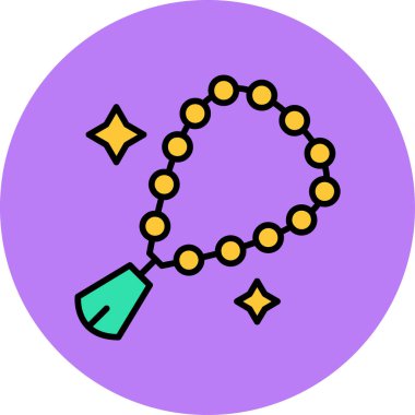 Kolye. Web simgesi basit illüstrasyon