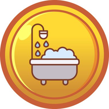 banyo ikonu vektör illüstrasyonu