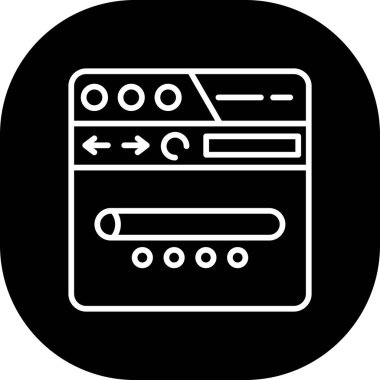 tarayıcı simgesi vektör illüstrasyonu