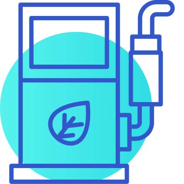 Bir benzin istasyonunun vektör illüstrasyonu