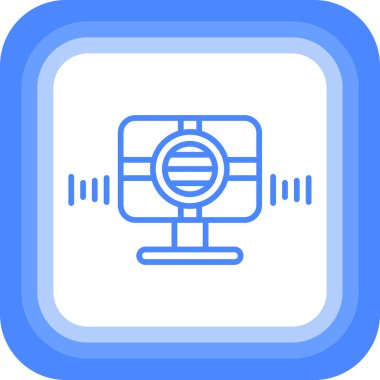 Konuşmacı. Web simgesi basit illüstrasyon