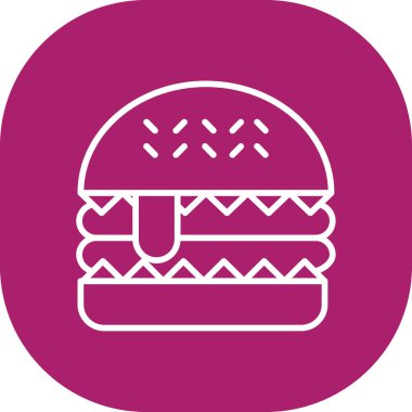 Hamburger vektör dairesi modern simge tasarımı