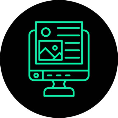 seo modern simgesinin vektör illüstrasyonu