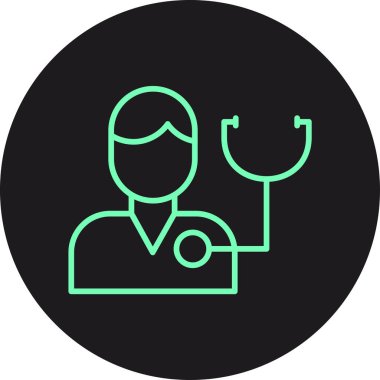 doktor simgesi, vektör illüstrasyonu