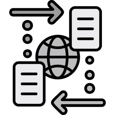İnternet web simgesi, basit vektör illüstrasyonu
