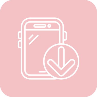 Mobil simgenin vektör illüstrasyonu