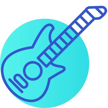 Gitar. Web simgesi basit illüstrasyon