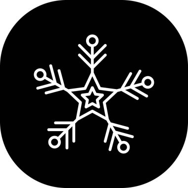 Kar tanesi. Web simgesi basit illüstrasyon