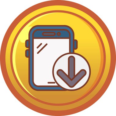 akıllı telefon simgesi vektör illüstrasyonu