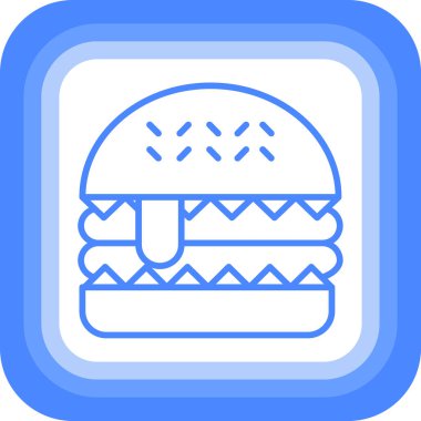 yiyecek burger ikonu vektör illüstrasyonu