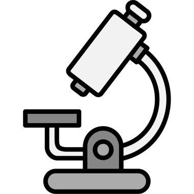 Mikroskop. Web simgesi basit illüstrasyon