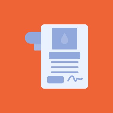 Bir su damlası simgesinin vektör illüstrasyonu