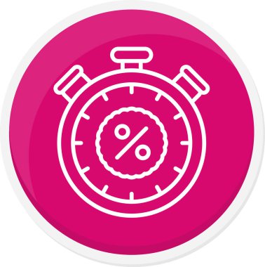 Kronometre simgesi, vektör illüstrasyonu