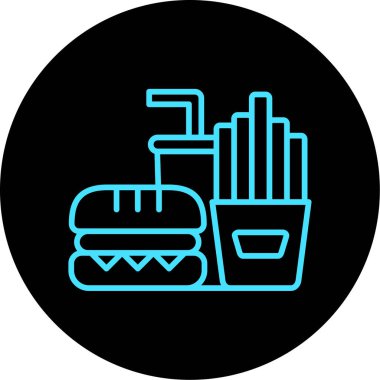 yiyecek simgesi, vektör illüstrasyonu