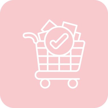 Alışveriş arabası simgesi, vektör illüstrasyonu