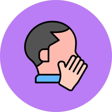 Baş ağrısı olan bir adam.