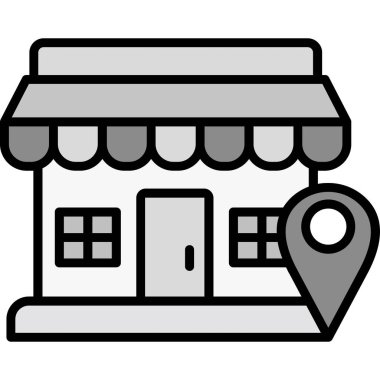 Dükkan Simgesi Moda Biçiminde İzole Arkaplan