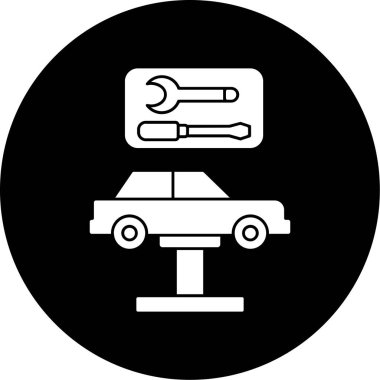 Araba servisi. Basit illüstrasyon