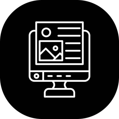 bilgisayar simgesi vektör illüstrasyonu