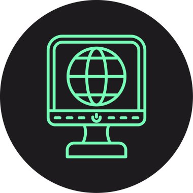 Benzersiz internet simgesi vektör illüstrasyonu