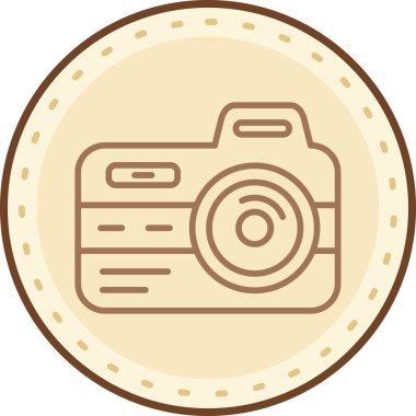 Bir kameranın vektör illüstrasyonu