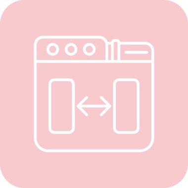 Benzin istasyonu simgesinin vektör illüstrasyonu