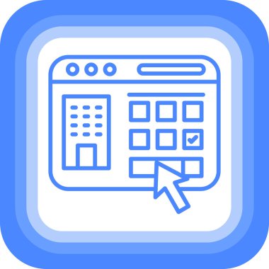 hesap makinesi web simgesi basit vektör illüstrasyonu