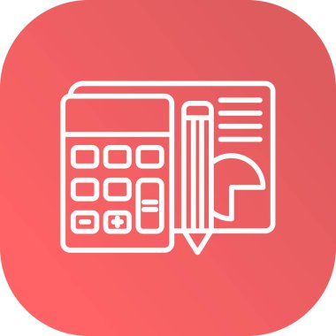 Hesaplayıcı simgesi soyut arkaplan grubunda izole edildi