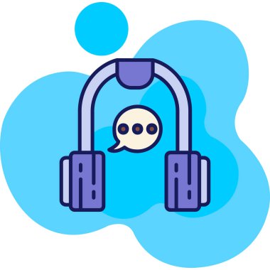 Kulaklık. Web simgesi basit illüstrasyon