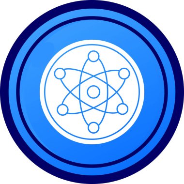 Moda biçimi izole edilmiş arkaplanda atom simgesi