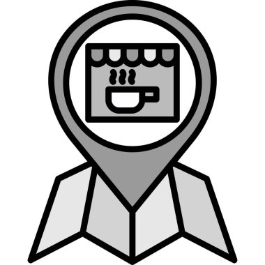 konum haritası simgesi. beyaz arkaplanda izole edilmiş web tasarımı için konum haritası vektör simgesi