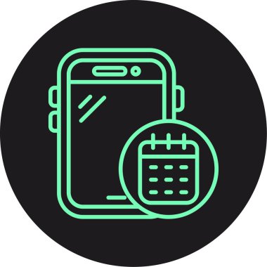 Cep telefonu simgesinin vektör illüstrasyonu