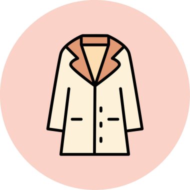 Ceket. Web simgesi basit illüstrasyon