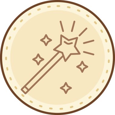 Sihirli çubuk simgesi vektör çizimi