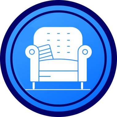 Yatağa. Web simgesi basit illüstrasyon