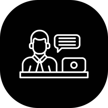 çağrı merkezi simgesi, vektör illüstrasyonu