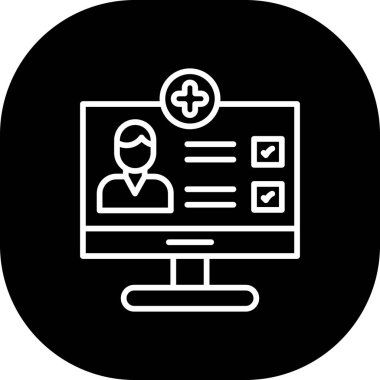 doktor simgesi, vektör illüstrasyonu