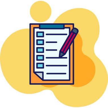 Kontrol listesi. Web simgesi basit illüstrasyon