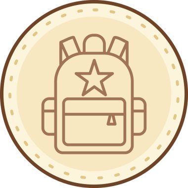 okul çantası ikon vektör illüstrasyonu