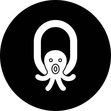 ahtapot simgesi vektör illüstrasyonu