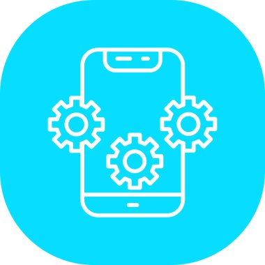 Akıllı telefon ayarları vektör simgesi. Düz dizayn. vektör 10.