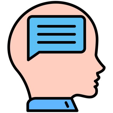 İnsan kafası ikonu. İnsan baş vektör simgesi rengini izole et