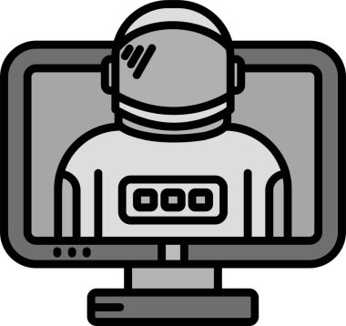 Bilgisayar. Web simgesi basit illüstrasyon