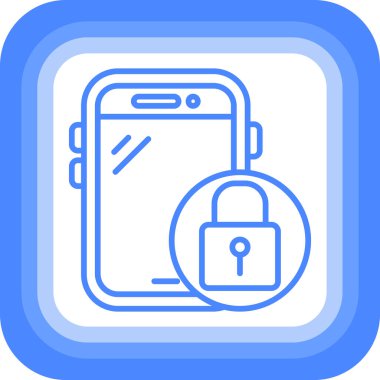 cep telefonu kilidi simgesi ana hat biçiminde