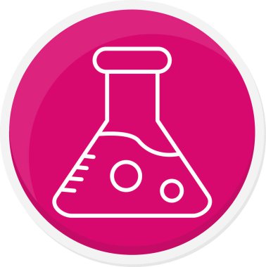 Kimya şişesi yuvarlanmış simge