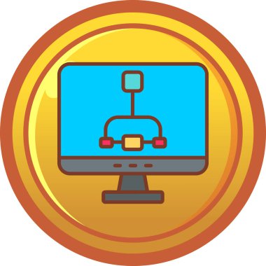 Bilgisayar monitörü. Web simgesi