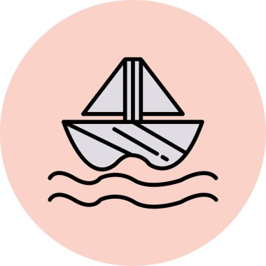 tekne simgesi, vektör illüstrasyonu