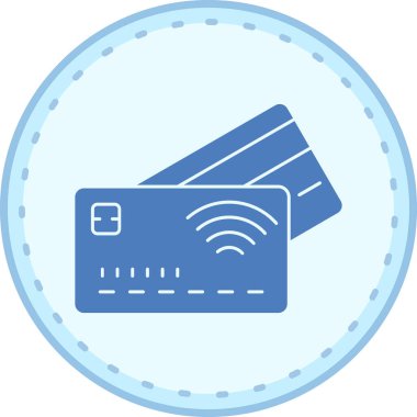 Ödeme kartı simgesi ve vektör illüstrasyonlu kredi kartı.