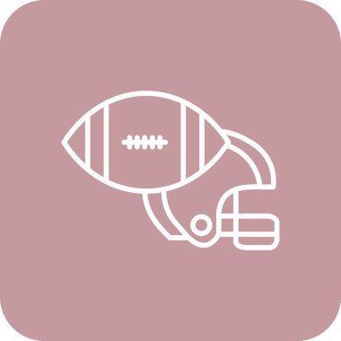 Rugby topu simge vektör çizim